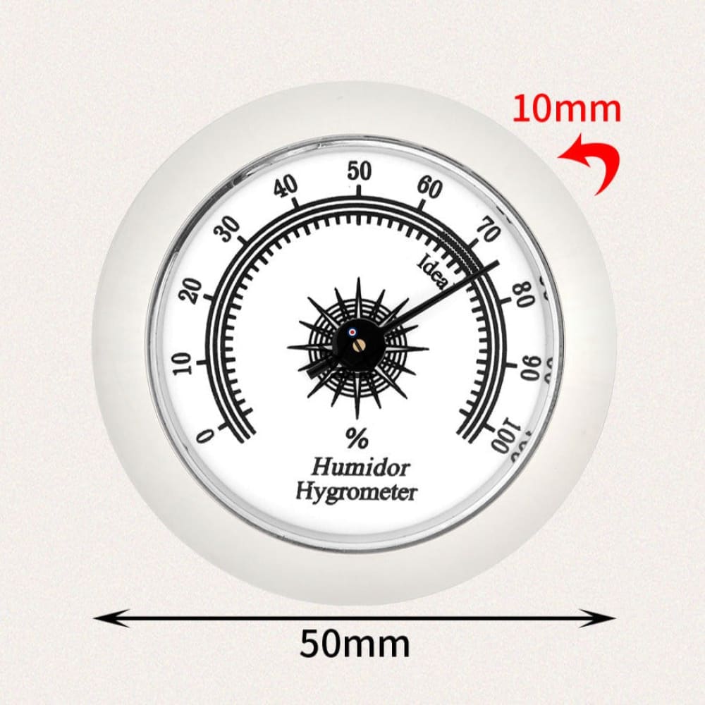 Mechanisches Hygrometer für Zigarren, AURUM — 50 × 10 mm, kompaktes Etuiformat | Zigarrenhumidor – Ansicht 3