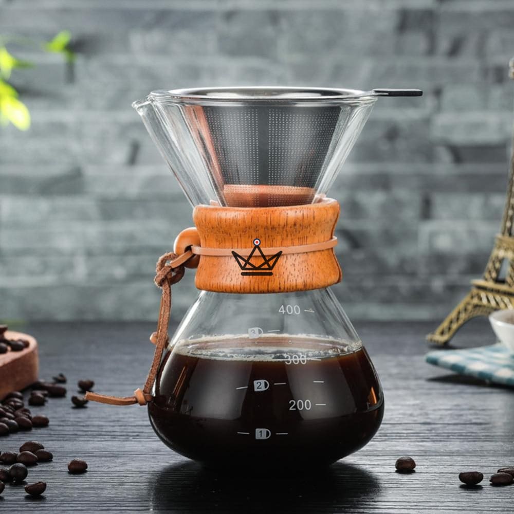 Kaffeebereiter im Chemex-Stil für Slow Coffee 400ml - 2 Farben – Ansicht 9