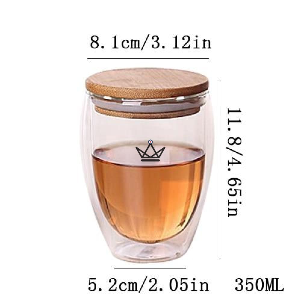 Isolierglasbecher mit Bambusdeckel - 3 Grössen – Ansicht 10