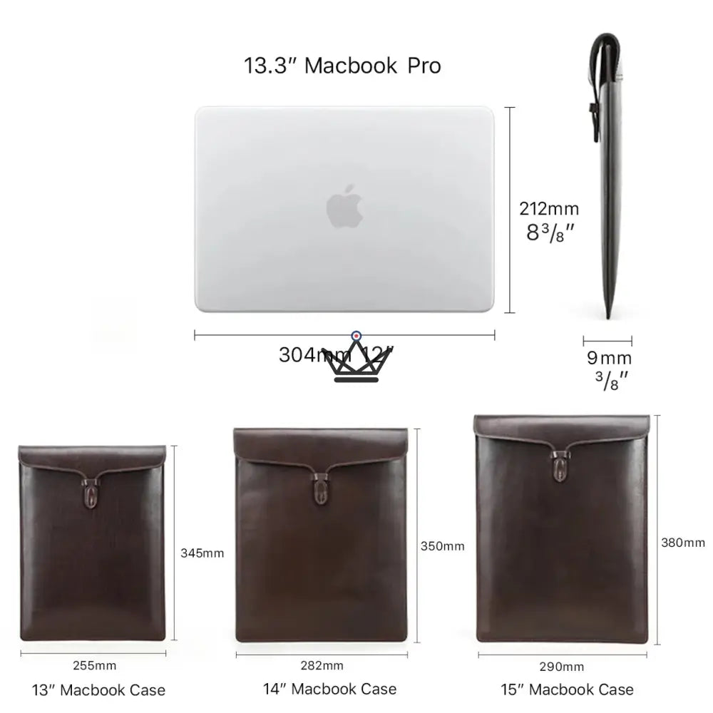 Personalisierbare MacBook Ledertasche 13" bis 15" - Voyageur CONSULAT – Ansicht 4