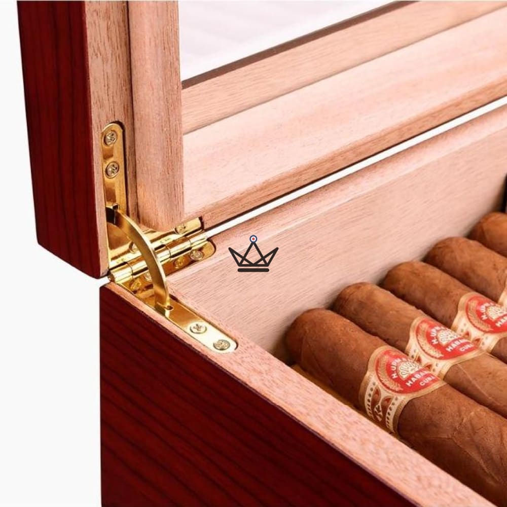 Humidor FIFTY Edition — 50 cigars, Spanish cedar, glass & hygrometer — view 5
