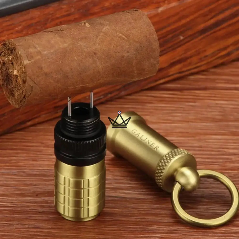 PRESTIGE ELEGANCE Cigar Punch — Stainless Steel, 9 mm Punch, Cigar Holder & Keychain | Timeless Black or Classic Gold — view 5