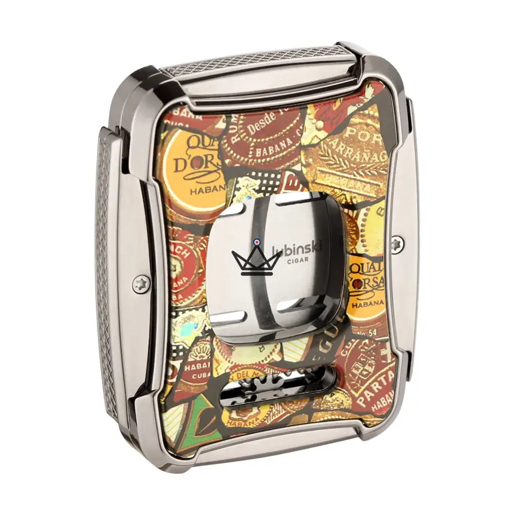 Maestro Edition Cigar Cutter — Double Blade Engraved 62 Ring Gauge, Libertad · Pharaon · Heritage | Green Genuine Leather Pouch & Gift Box Included — view 14