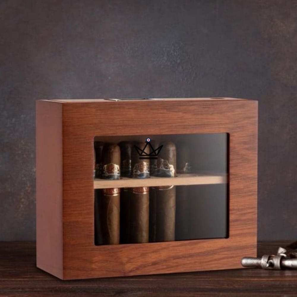 Zigarrenhumidor VERTIGO – spanisches Zedernholz, Digitalhygrometer & Magnetsystem – Ansicht 7