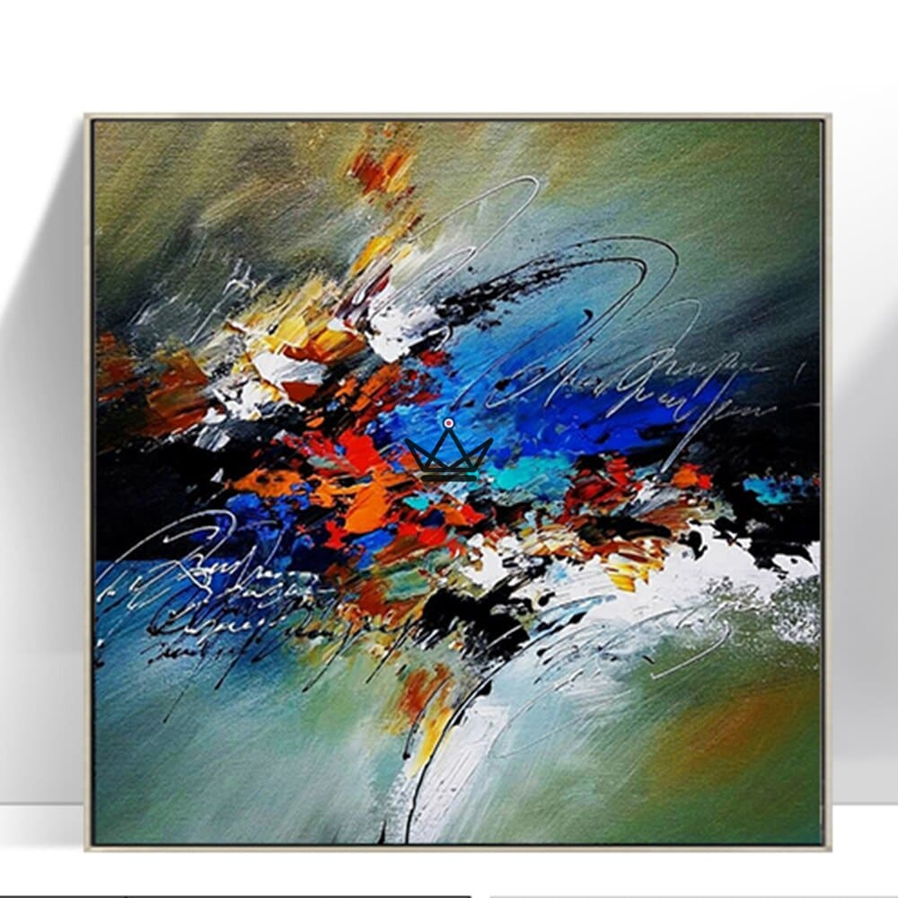 Oil painting on XXL canvas - Chromatic Fusion — F / 50cm x 50cm