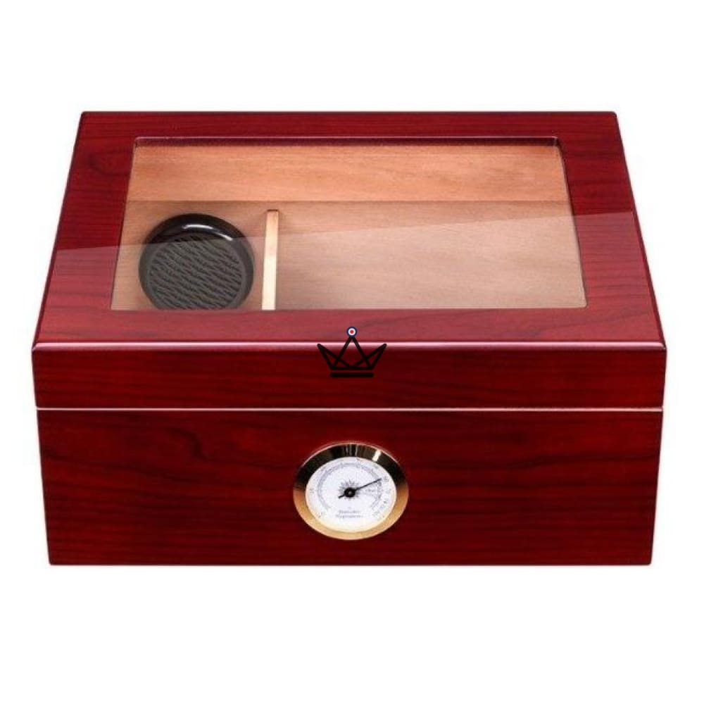 Humidor FIFTY Edition — 50 cigars, Spanish cedar, glass & hygrometer — view 3