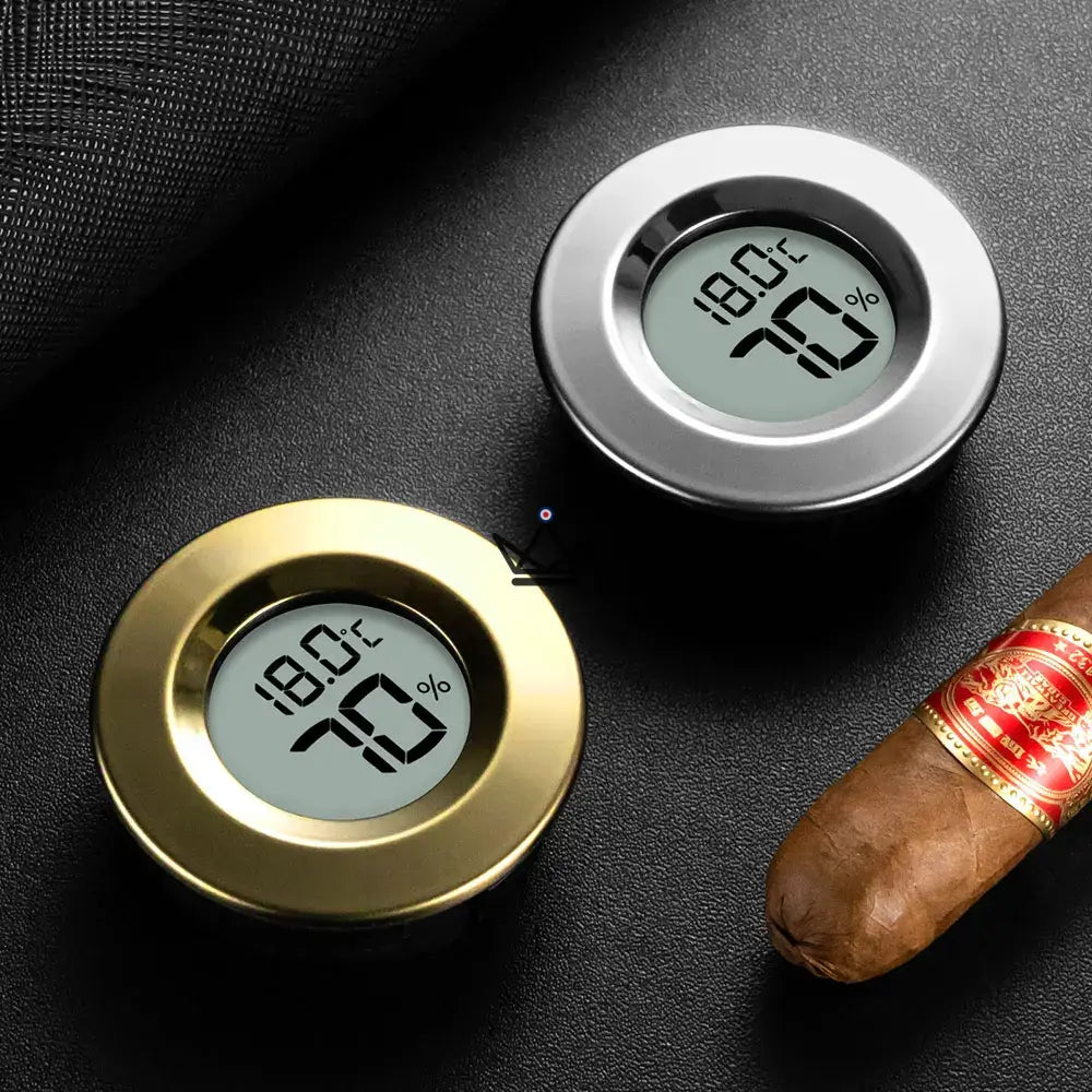 ELITEGUARD Higrómetro electrónico para cigarros: LCD, higrómetro y termómetro | Humidor de cigarros ELITEGUARD Higrómetro electrónico para cigarros: LCD, higrómetro y termómetro | Humidor de cigarros