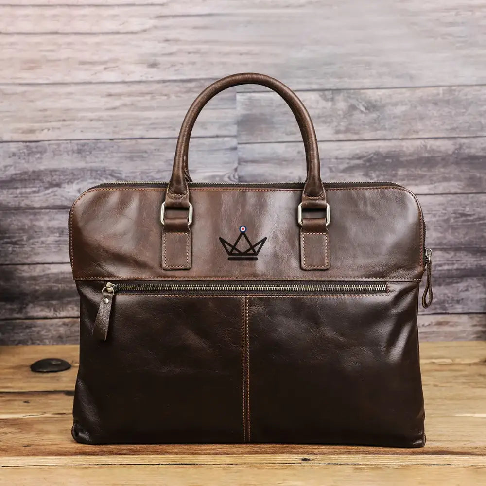 Customizable leather work bag - Voyageur Galilee — view 5