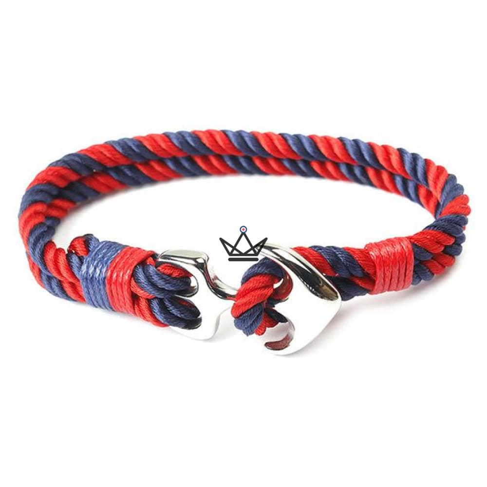 Neptun-Armband – Anker versilbert & Tau – 19 Farben – Ansicht 7