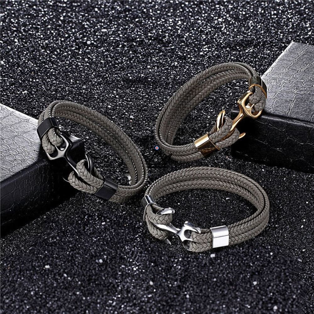 Neptune Twins Armband – Doppelseil Anker – 3 Ausführungen 3 Grössen – Ansicht 4