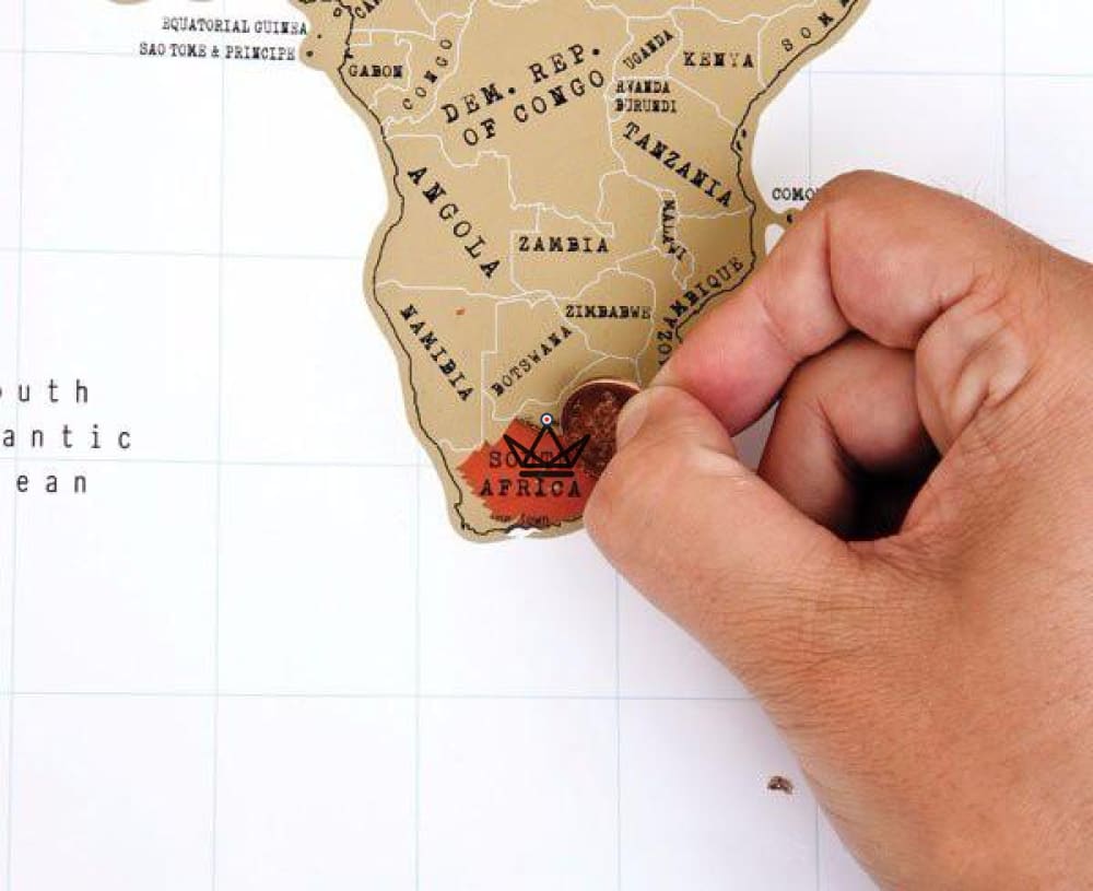 Saque el mapa mundial - Vintage 88 x 52 cm — vista 3