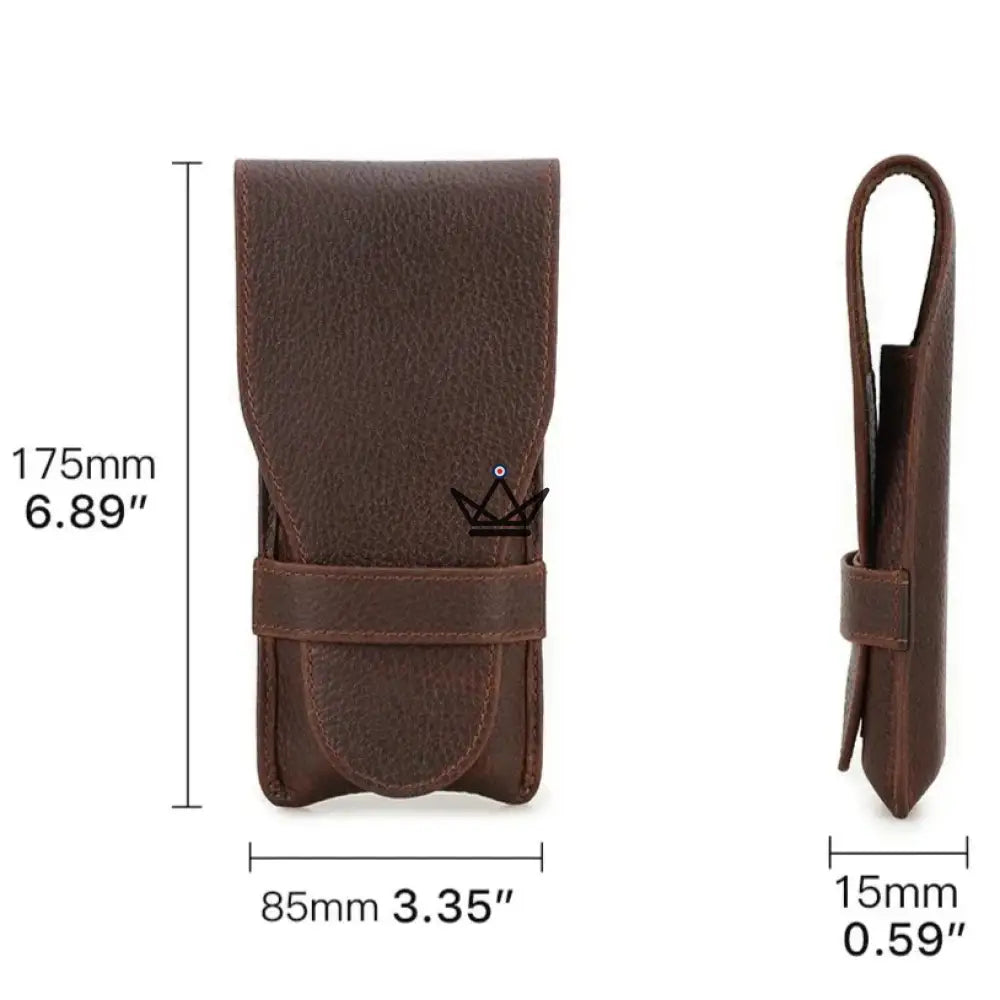 Customizable 3 Cigar Leather Case - Voyageur Pocket — view 9