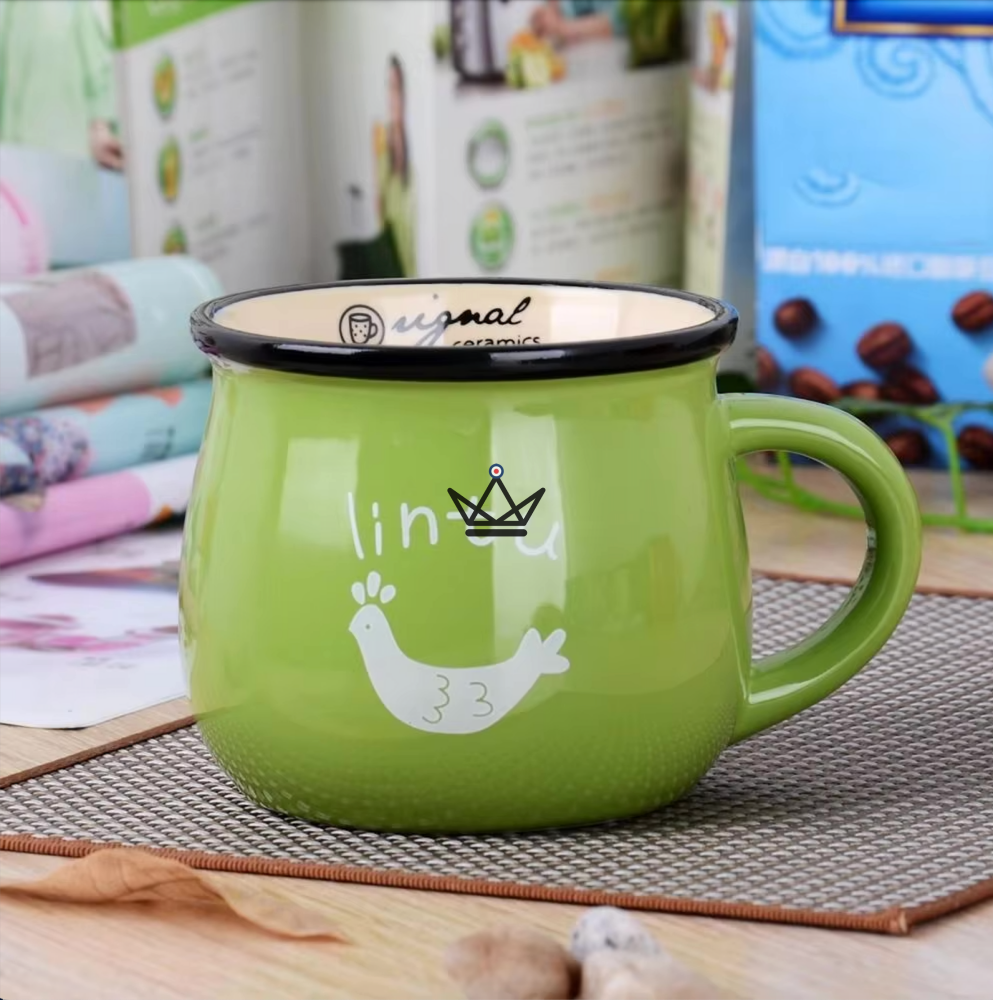 taza de cerámica vintage - RINAL - Verde / 350ml