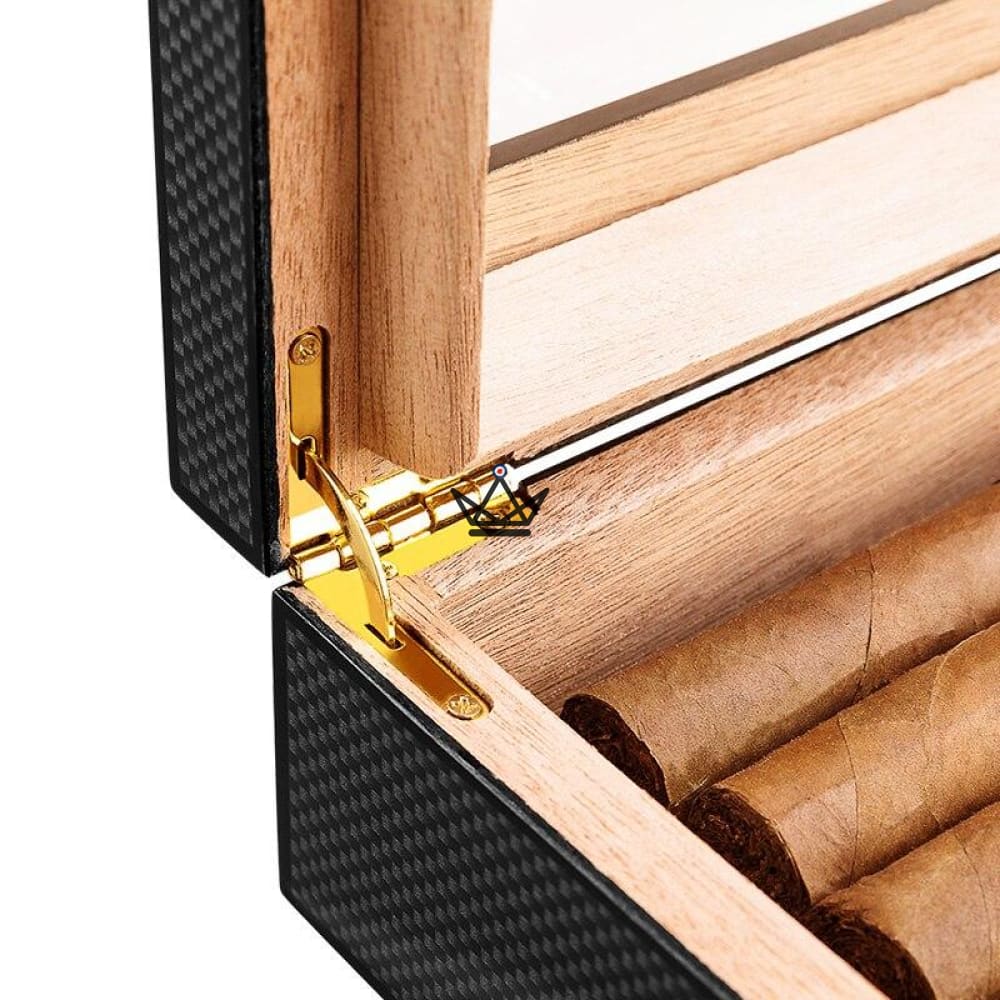 CARBON Cigar Humidor — carbon fibre, Spanish cedar & glass | 35 cigars — view 8