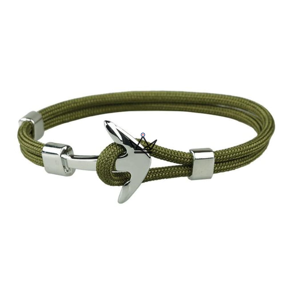 Poseidon Marine Bracelet - Silver Anchor - 10 Colors — view 3