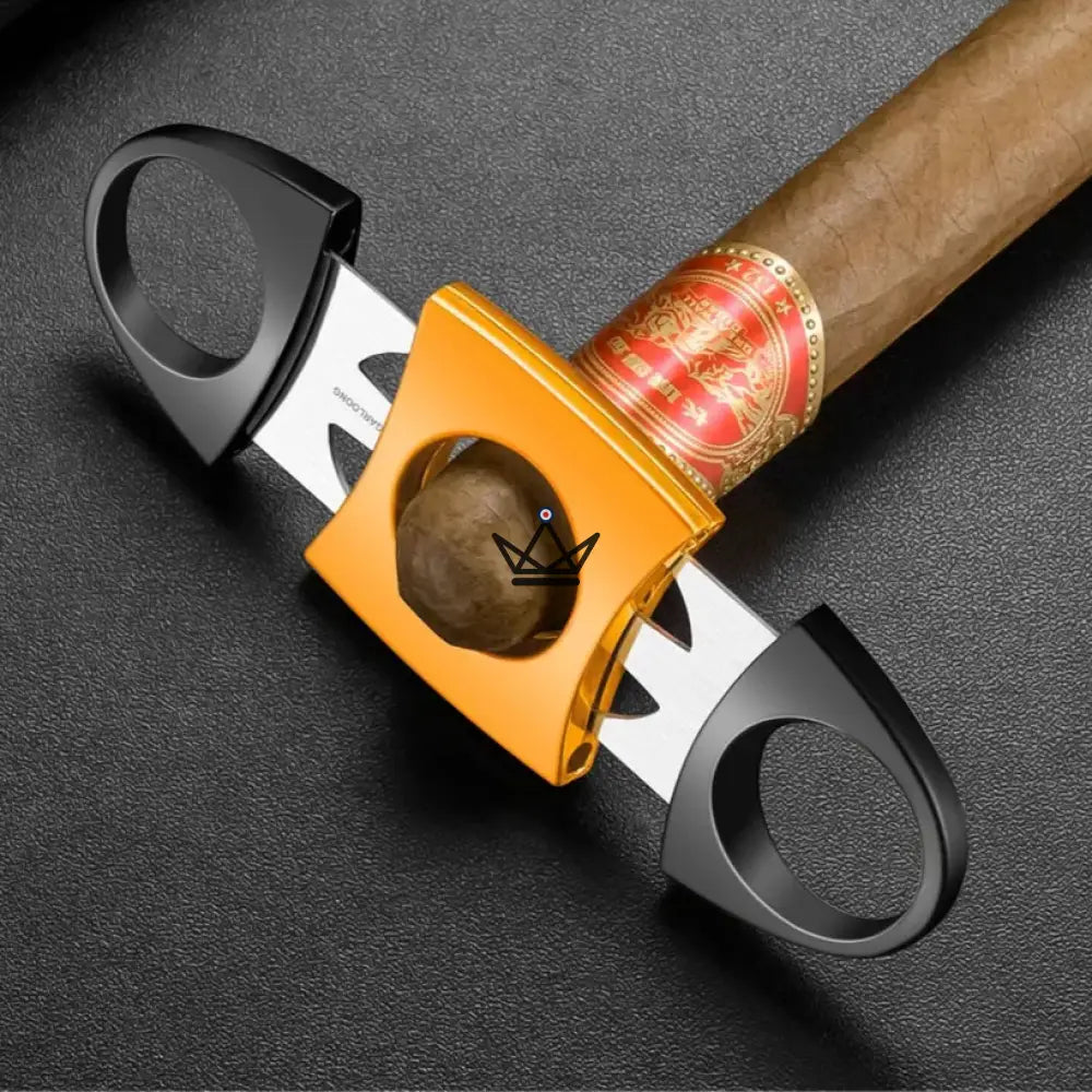 Apex Linea Cigar Cutter — Double Blade Circular Guillotine, Stainless Steel & ABS, Ø 23 mm, 8 Finishes to Choose From — view 6