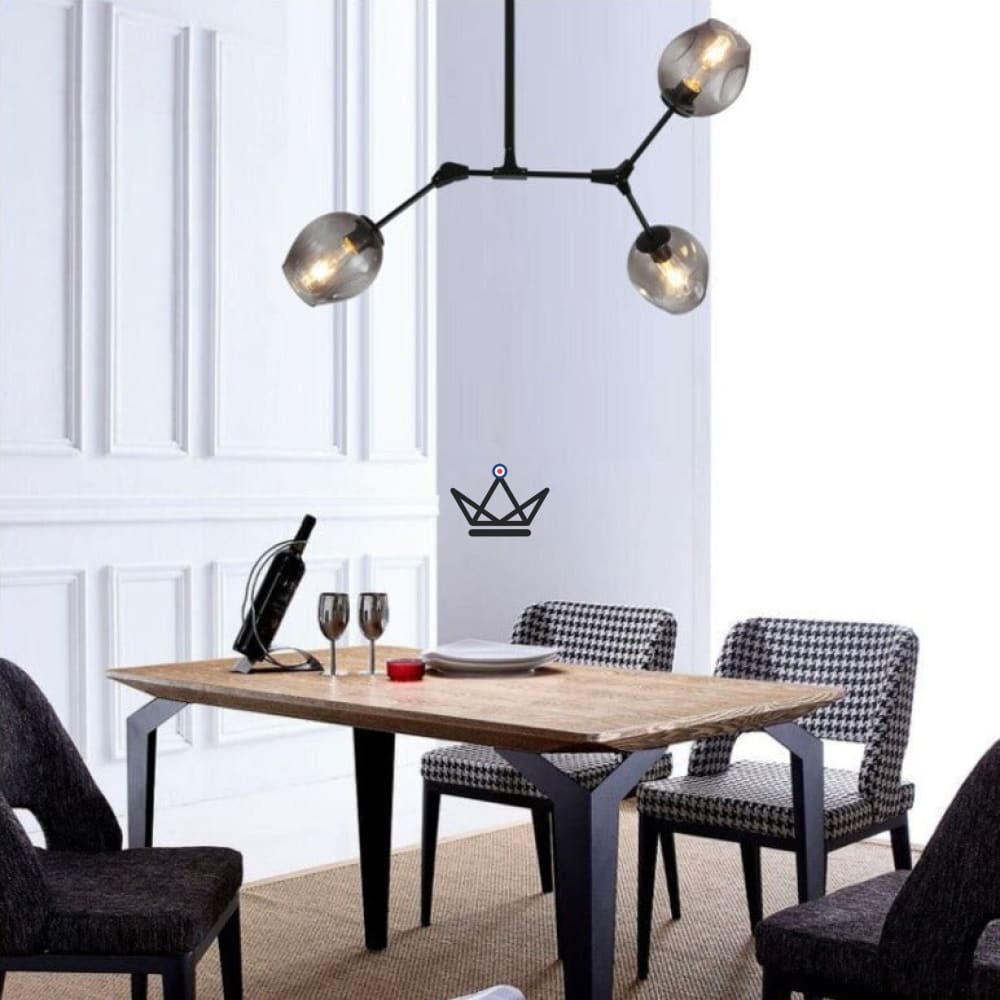 Articulated Industrial Ceiling Chandelier - Branching Bubble Style — view 2