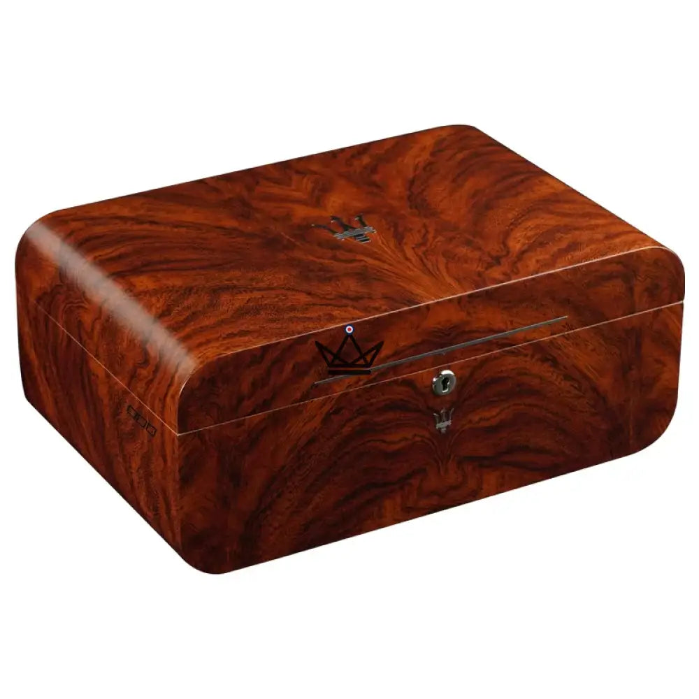 Zigarrenhumidor Poseidon Trident – spanische Zeder, Klavierlack-Finish, 150 Zigarren, Schloss, Hygrometer & Befeuchter – Ansicht 7
