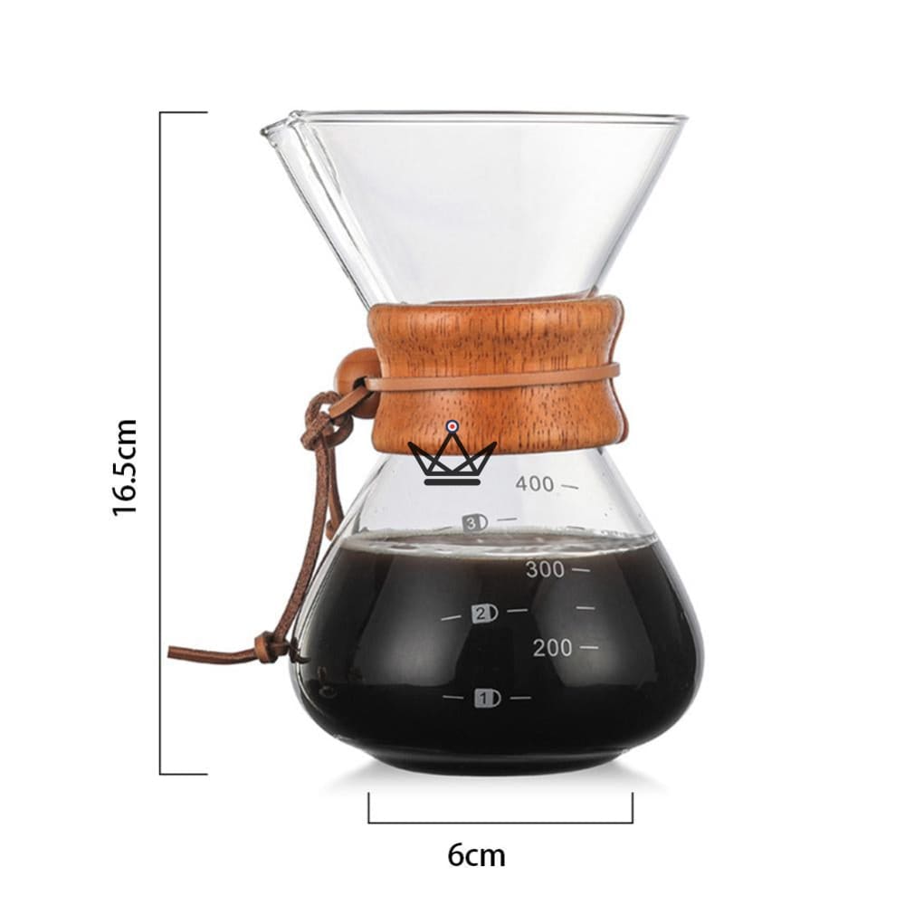 Chemex Style Slow Coffee Maker 400ml - 2 Colors — view 10
