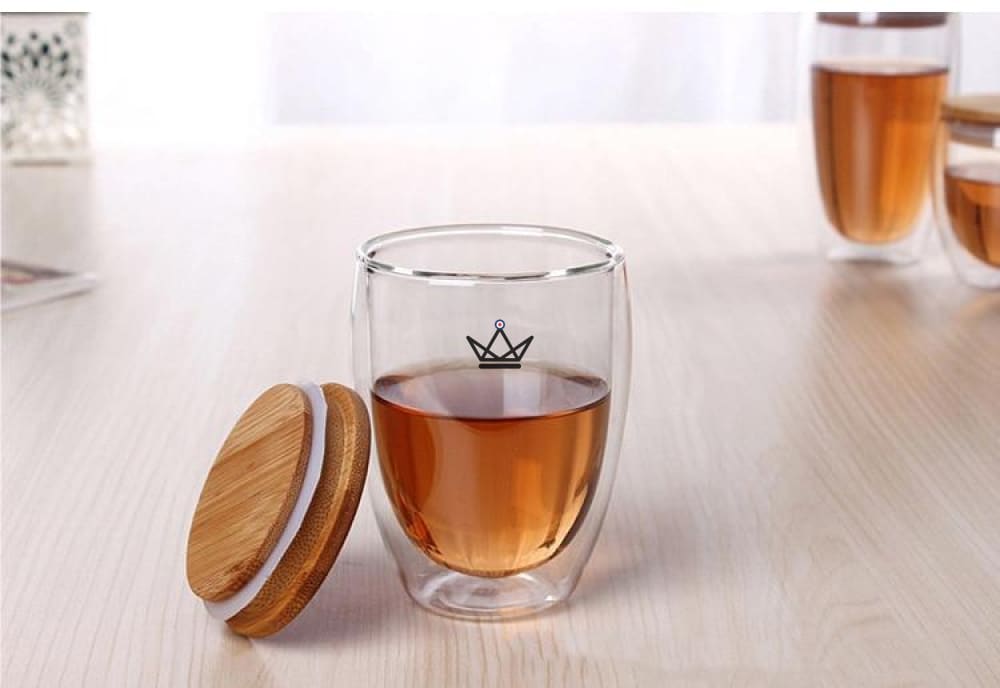 Double-Walled Insulated Glass with Bamboo Lid - 3 Sizes — view 14