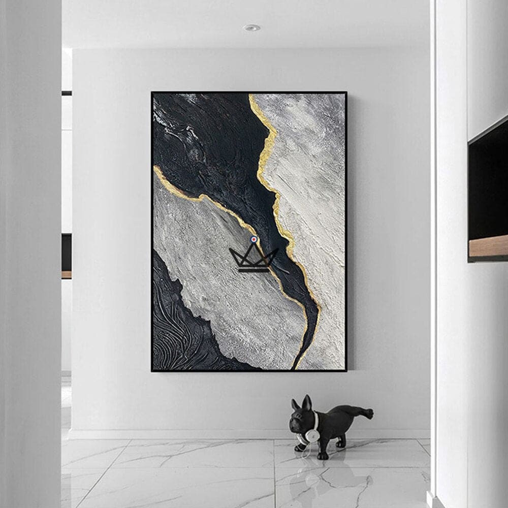 XXL oil painting on canvas - Undulating abstraction — B / 40cm x 60cm