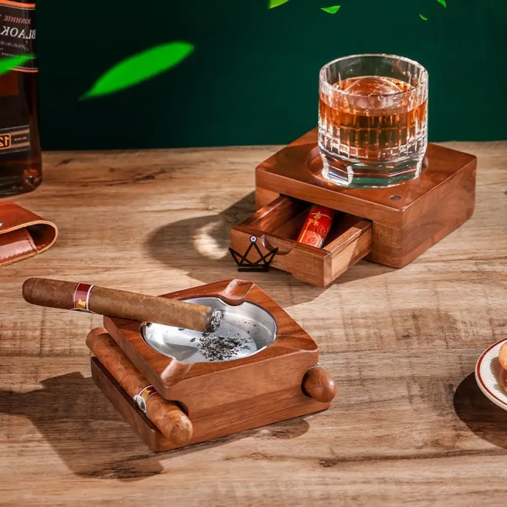 Zigarrenaschenbecher-Set - Authentica-Holz – Ansicht 4