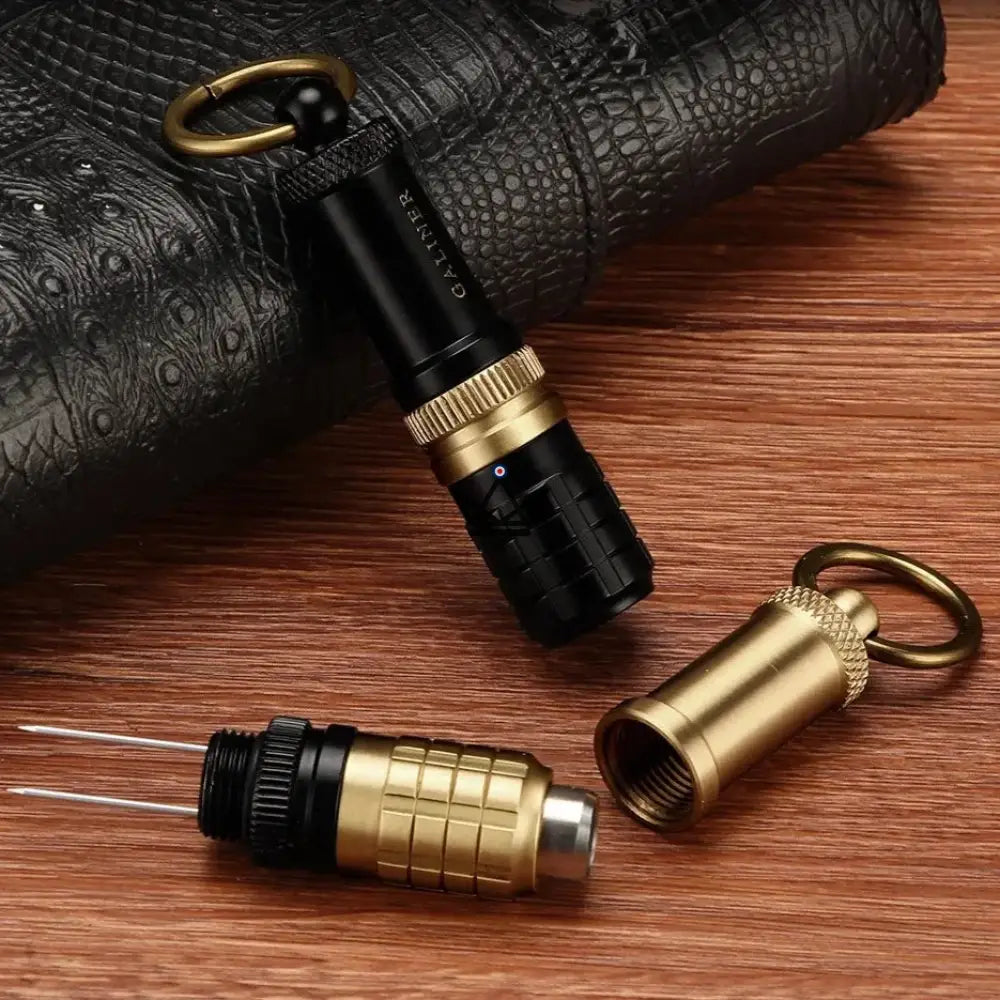 PRESTIGE ELEGANCE Cigar Punch — Stainless Steel, 9 mm Punch, Cigar Holder & Keychain | Timeless Black or Classic Gold — view 1