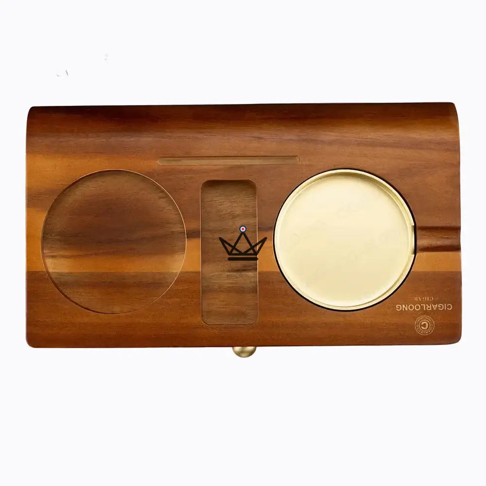 Cendrier Cigare Bois Massif Emplacement Whisky Tiroir - Whisky Butler – Ansicht 13