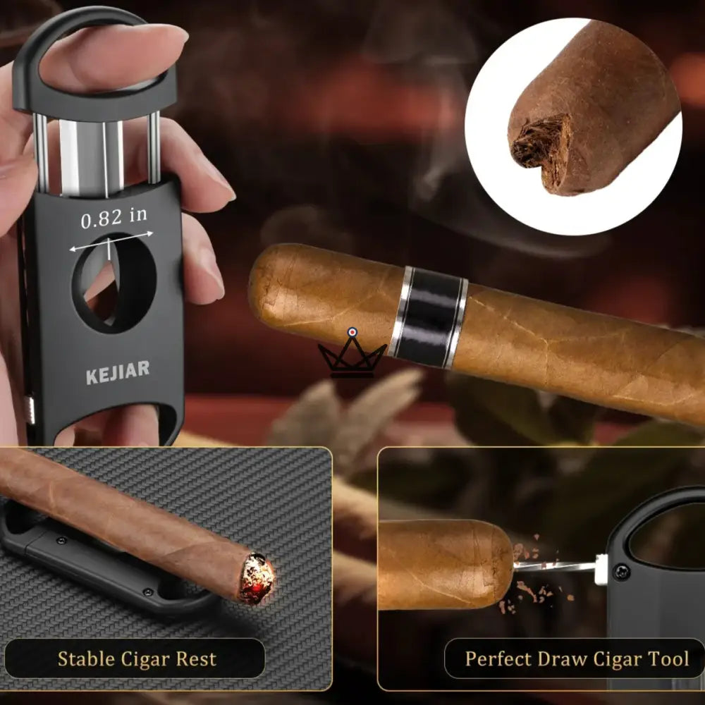 New Origin Cigar Travel Humidor — portable mini humidor, hygrometer & 5 integrated accessories — view 12
