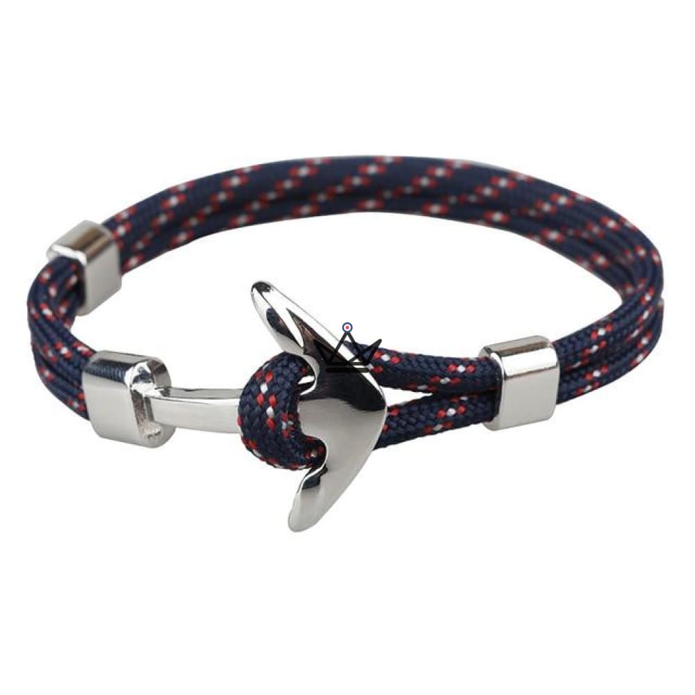 Pulsera marina de Poseidon - Ancla de plata - 10 colores Pulsera marina de Poseidon - Ancla de plata - 10 colores