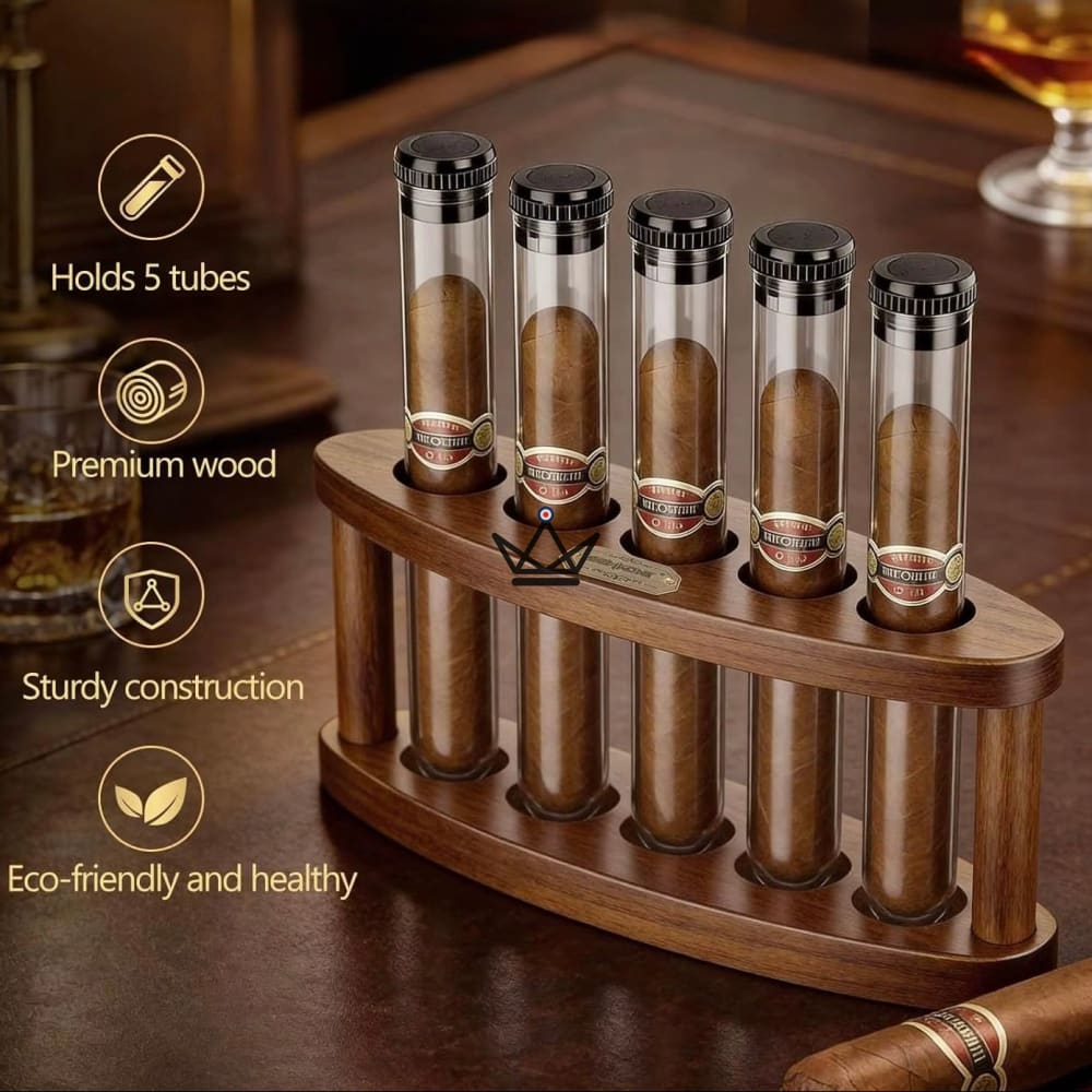 Humidor Quintett Akazienholz – 5 Tuben – Ansicht 7