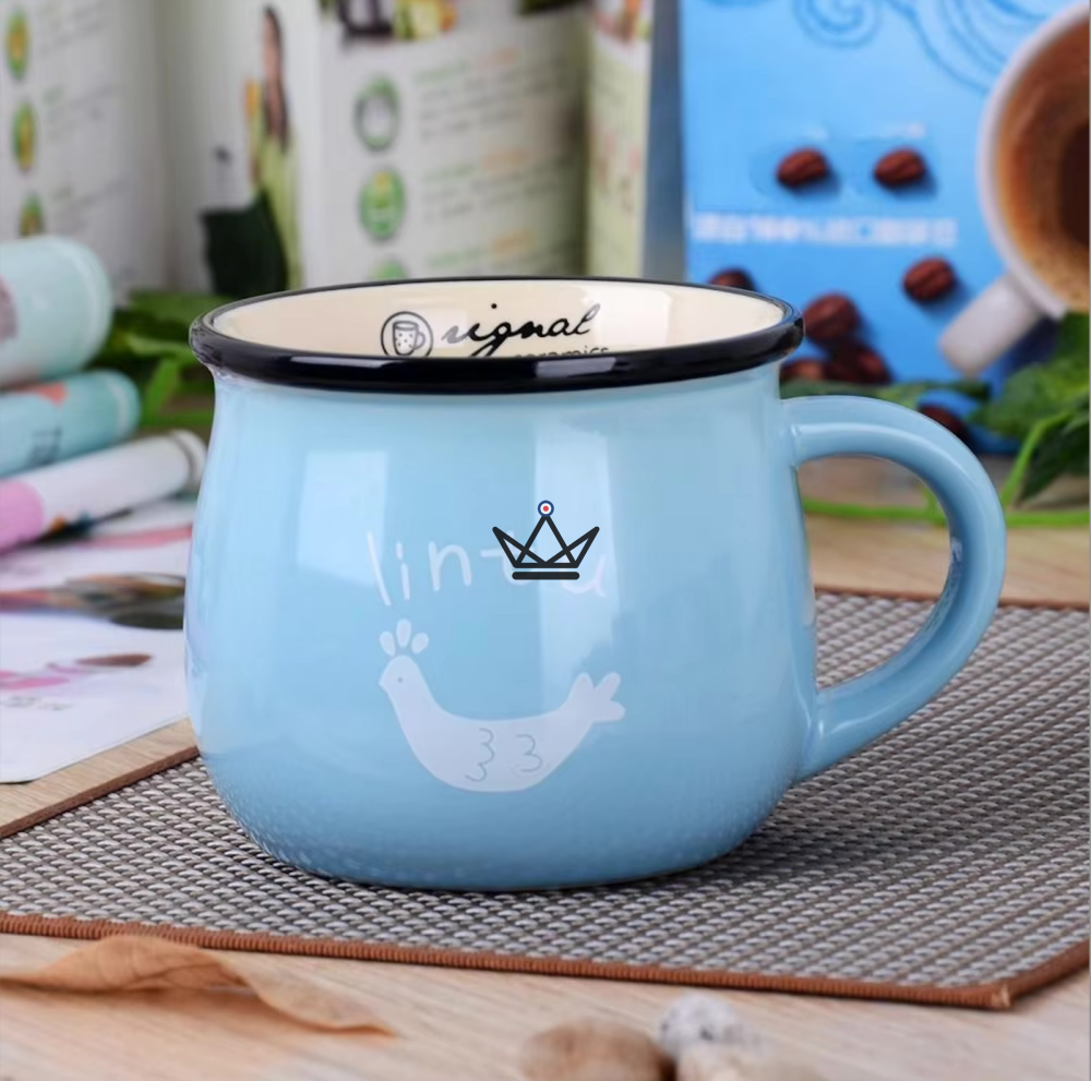 taza de cerámica vintage - RINAL — Rosa / 350ml