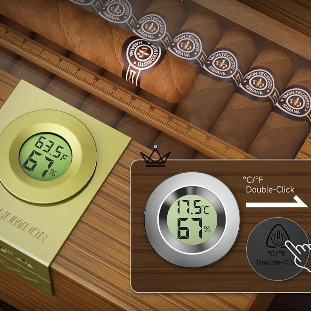 Zigarrenhumidor Horizon Edition — Zedernholz, Sichtfenster, Schublade, Onyx oder Natur – Ansicht 9