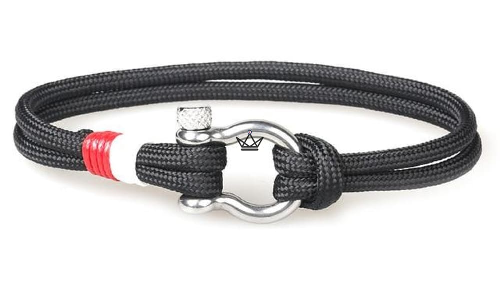 HADOCK Bracelet - Silver Plated Marine Shackle & Rope - 11 Colors — view 4