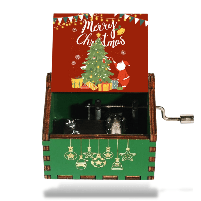 Boîte à Musique Noël en Bois — Rouge — photo 1