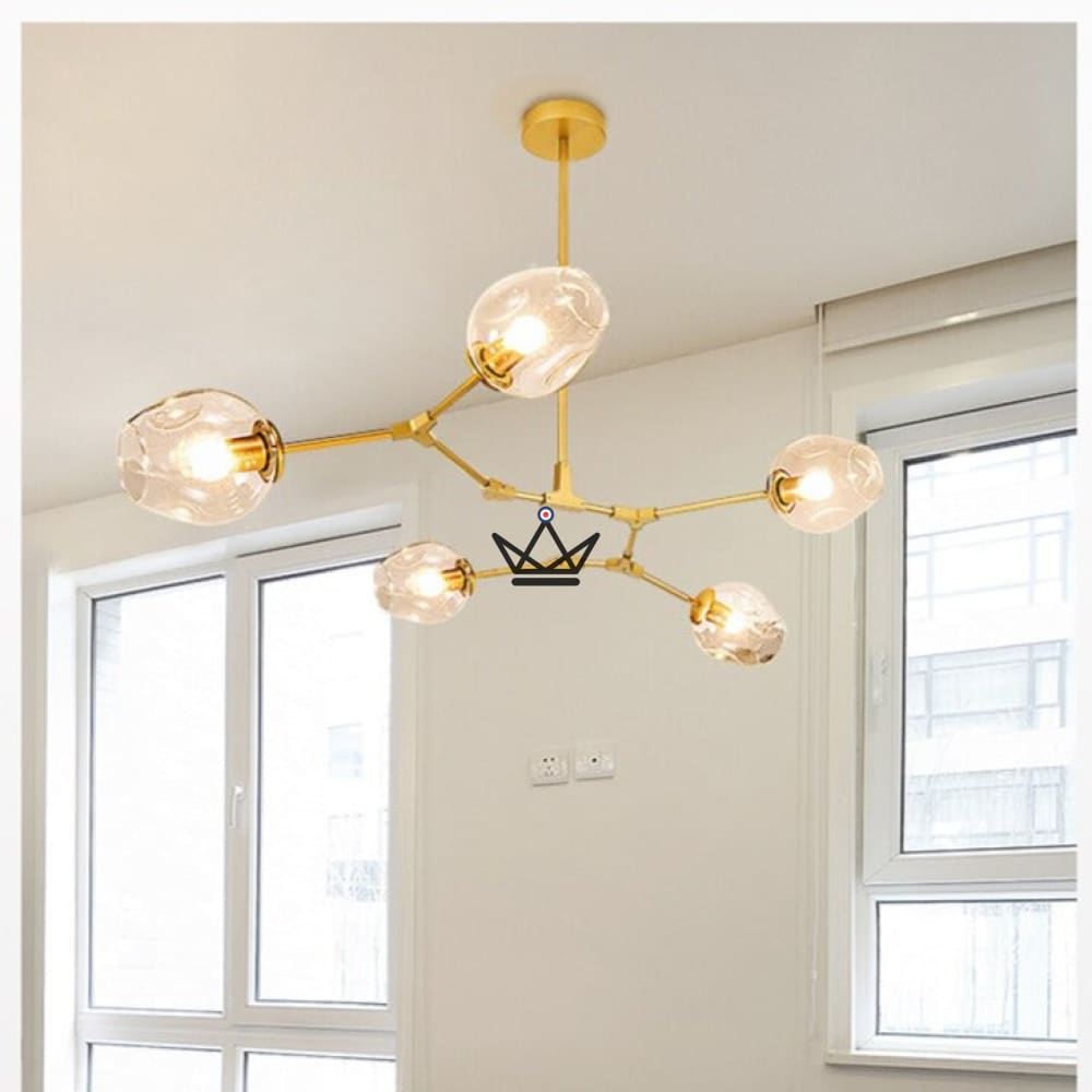 Articulated Industrial Ceiling Chandelier - Branching Bubble Style — view 31
