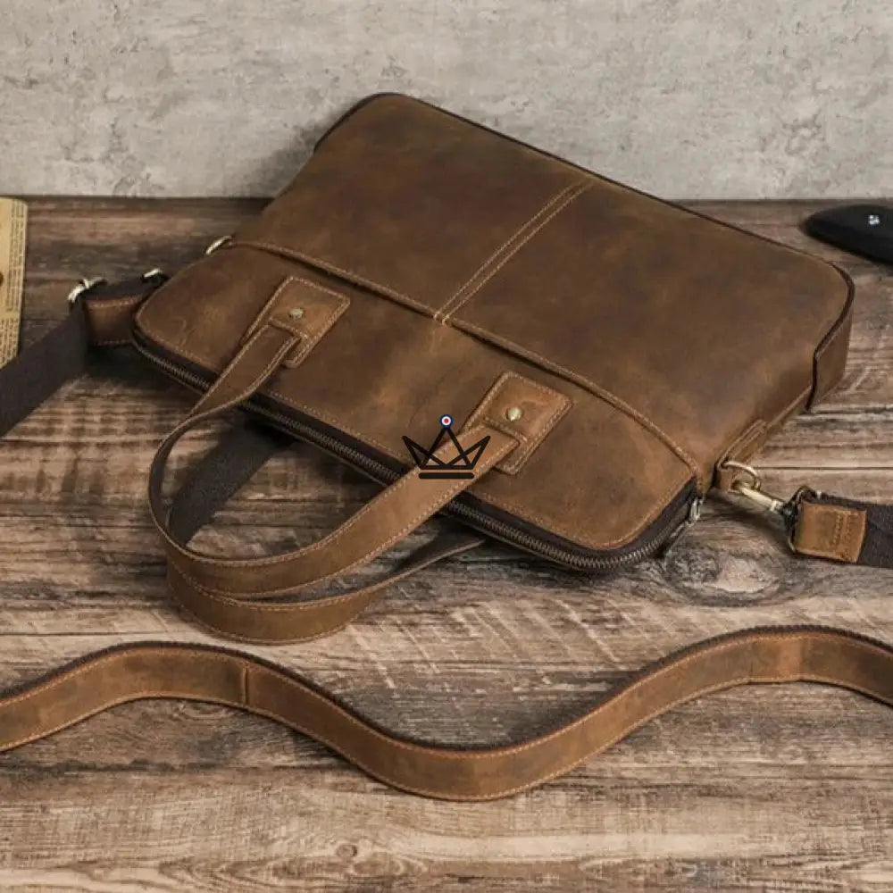 Personalisierbare Arbeitstasche aus Leder – Voyageur Manhattan – Ansicht 2