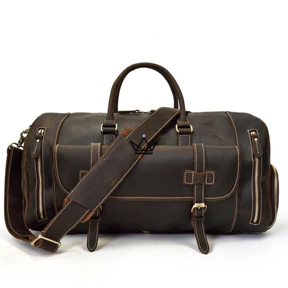 Bolso de viaje de cuero vintage - HORSE — Brown