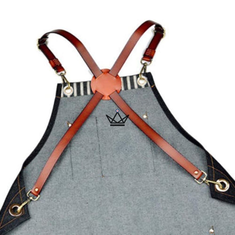 KHEFI Barista Apron Canvas & Leather Straps - 4 Configurations — view 7