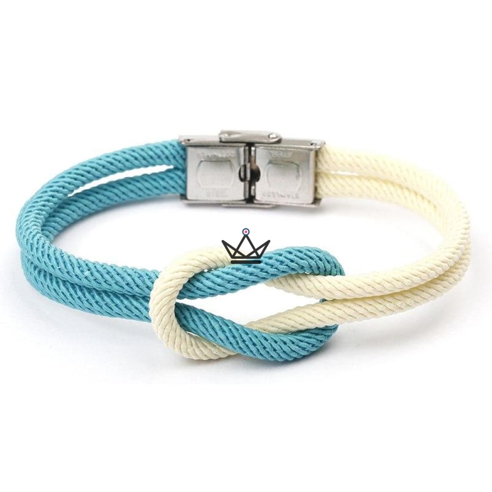 Nautilus Armband – zweifarbiger Seemannsknoten & Clip – ideal für Paare – Ansicht 6