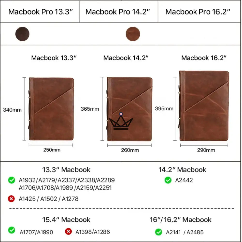 Customizable Leather MacBook Sleeve 13"-16" - Voyager CODEX — view 9