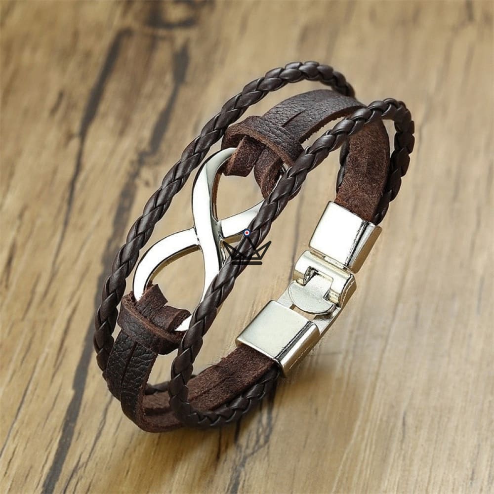 Infinite Bracelet - Genuine Leather & Infinity Symbol ∞ - 4 Colors — view 4