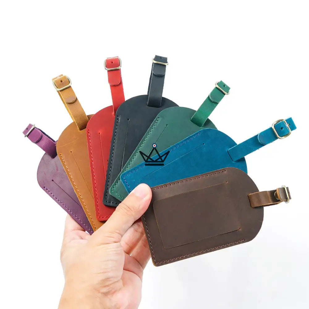Étiquette à Bagage personnalisable en Cuir – Voyageur Tag — image 3