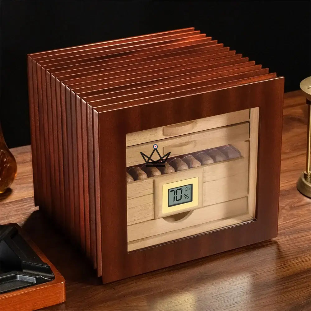 Humidor de cigarros Ariston Edition: cedro, varios cajones, bisagras doradas, 55 o 115 cigarros Humidor de cigarros Ariston Edition: cedro, varios cajones, bisagras doradas, 55 o 115 cigarros