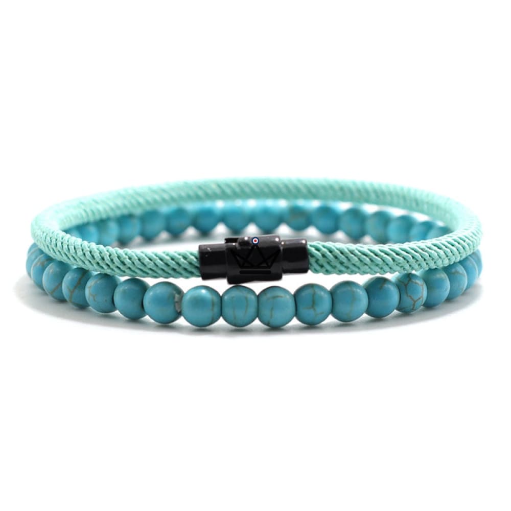 DUO ELEMENTARY STONE Paket - Kordelarmband & Onyx - 9 Farben – Ansicht 5