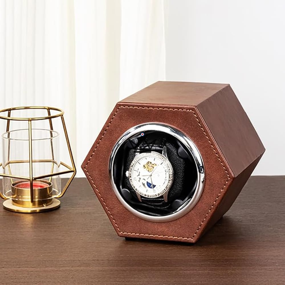 Enrollador automático de relojes JEBELY HEXAGON: interconectable, 6 colores, 1 enchufe