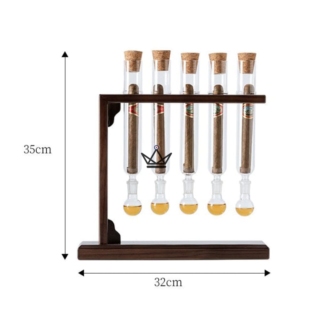 Infusor für 5 Zigarren INFUSIO QUINTESSENCE – Borosilikatglas, Zeder, Hygrometer – Ansicht 7