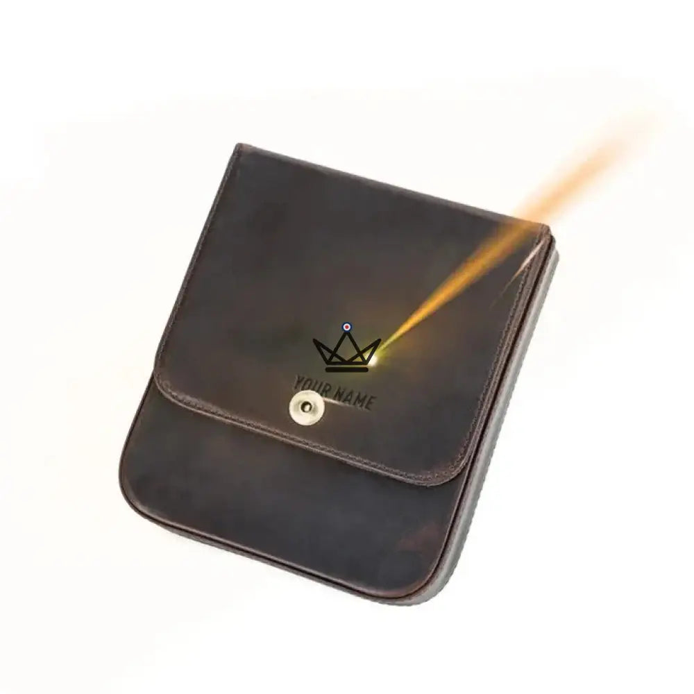 Customizable Leather Cigar Case - Voyageur Quad — view 3