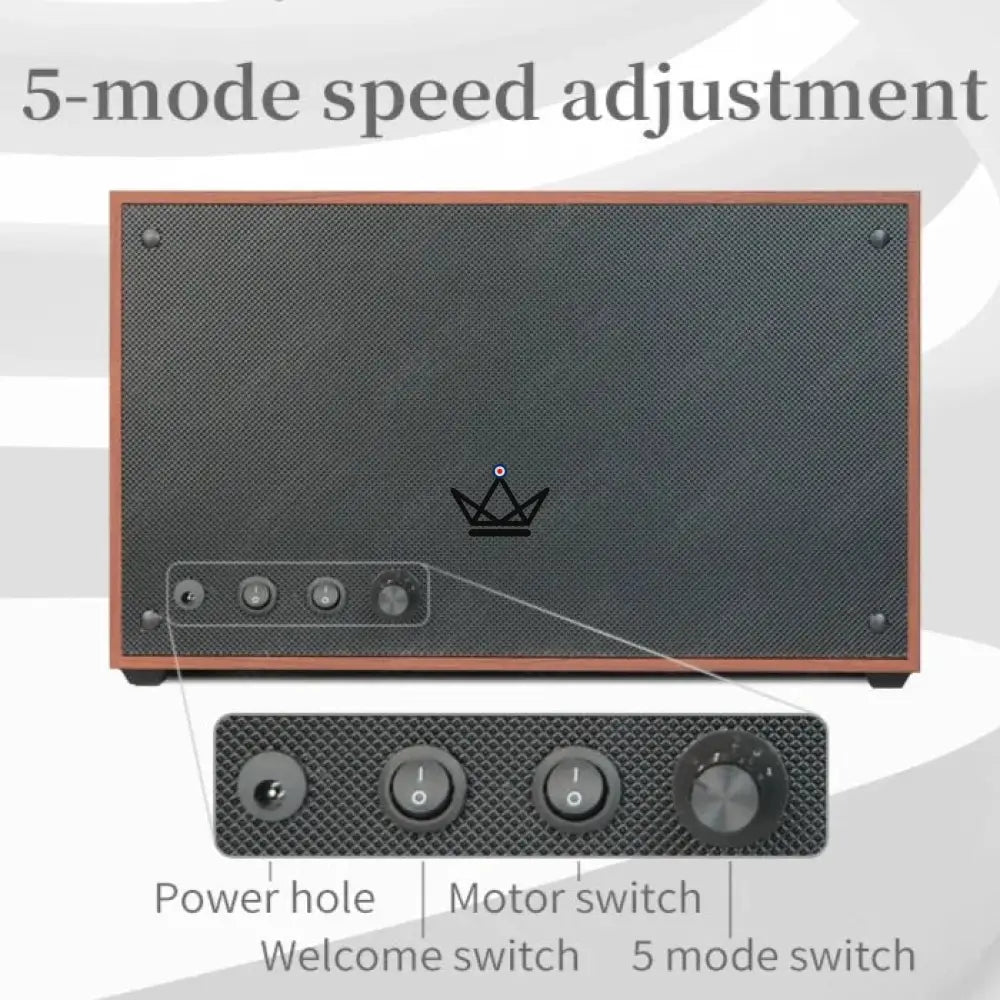 Uhrenbeweger Automatisch HEXAWIND — Walnussholz, 6 Uhren, LED, USB-C, 5 Modi – Ansicht 4