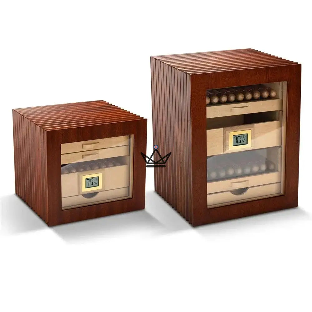 Zigarrenhumidor Ariston Edition – Zedernholz, mit mehreren Schubladen, goldene Scharniere, 55 oder 115 Zigarren – Ansicht 6